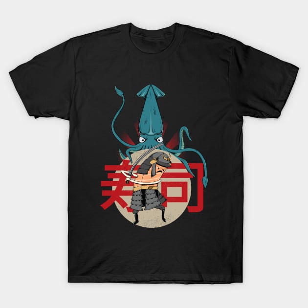 Sashimi Samurai T-Shirt by mai jimenez